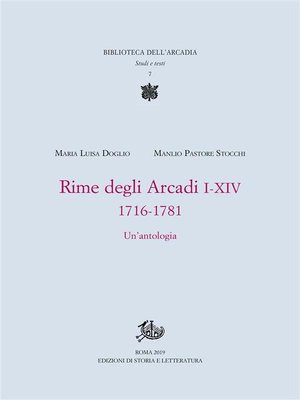 cover image of Rime degli Arcadi I-XIV, 1716-1781